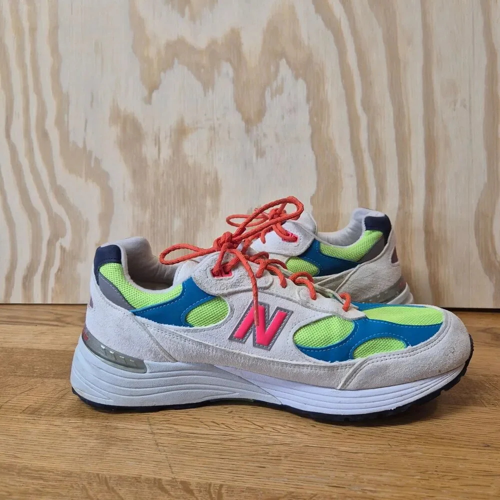 New Balance 992 Made in USA White Neon M992DA Men's 11 D Sneakers